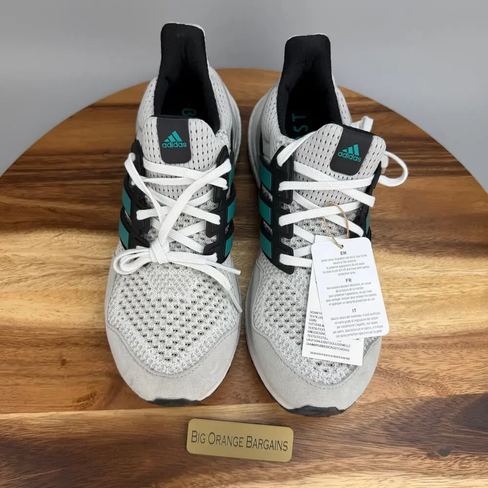 Adidas UltraBoost 1.0 White Pure Teal Running Shoes JQ0823 Men's Size 9 NWT